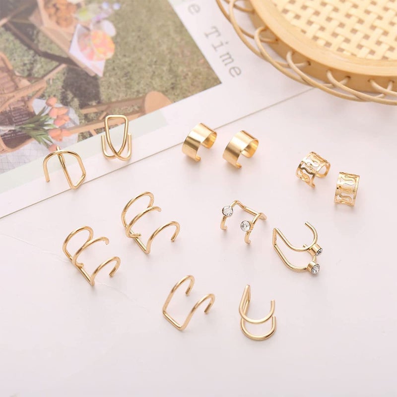 RUSTAMM 24 Pcs Gold Silver Hair Braids Dreadlock Non-Piercing Ear Clip Beard Beads Cuffs Clip Hair Accessories Styling Fashion Jewelry Gift Toos for Women Men - Image 5